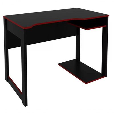 Mesa Para Computador Gamer Me4161 Preto Vermelho Preto Verme