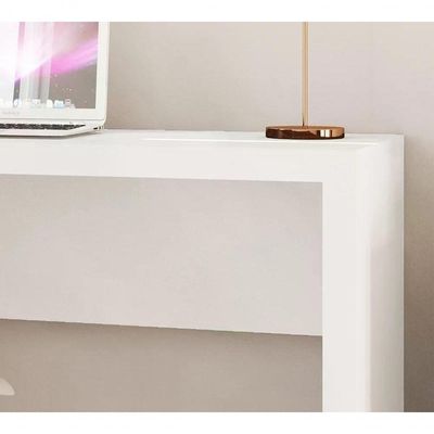 Mesa Escrivaninha Para Escritorio Me4135 Branco Branco