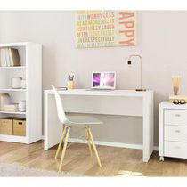 Mesa Escrivaninha Para Escritorio Me4135 Branco Branco