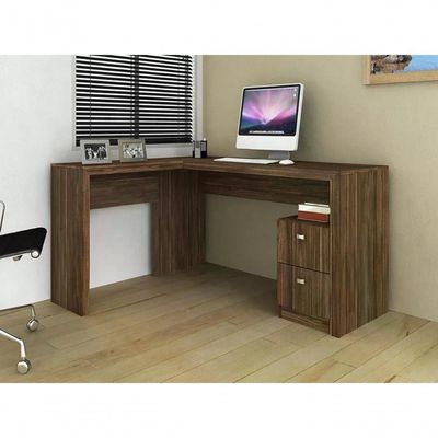 Mesa Para Escritorio De Canto Me4129 Nogal Nogal