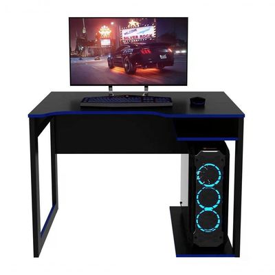 Mesa Para Computador Gamer Me4161 Preto Azul Preto Azul