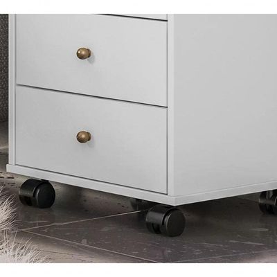 Mesa De Cabeceira 04 Gavetas Presence 9070 Branco Demobile B