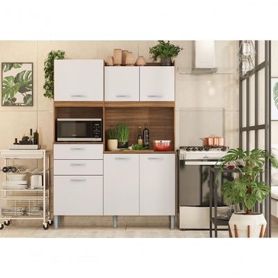 Cozinha 6 Portas 2 Gavetas Harmonia 96201 Amendola Branco