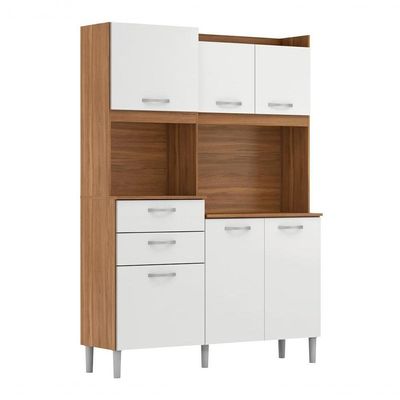 Cozinha 6 Portas 2 Gavetas Harmonia 96201 Amendola Branco