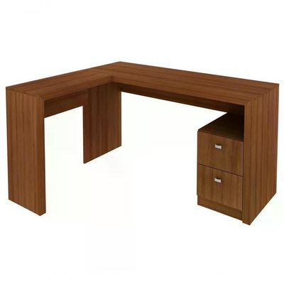 Mesa Para Escritorio De Canto Me4129 Amendoa Amendoa