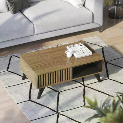 Mesa De Centro Jeri E Aparador Riveira Para Sala Noce Milano