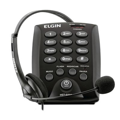 Telefone com Headset Elgin HST6000