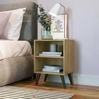 Mesa De Cabeceira Com Prateleira Cb200 Oak Oak