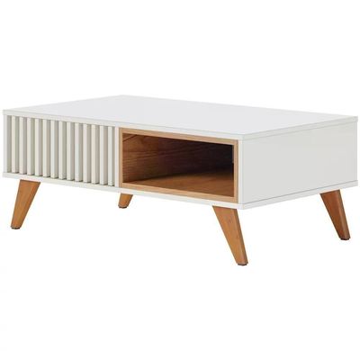 Mesa De Centro Para Sala Jeri Off White Freijo Clb Off White