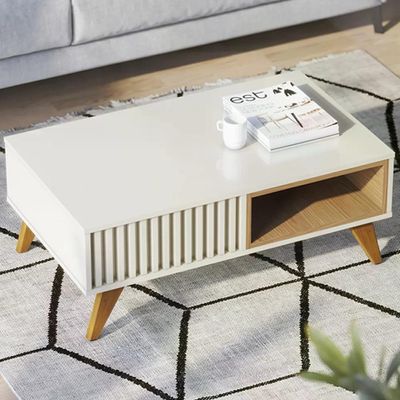 Mesa De Centro Para Sala Jeri Off White Freijo Clb Off White