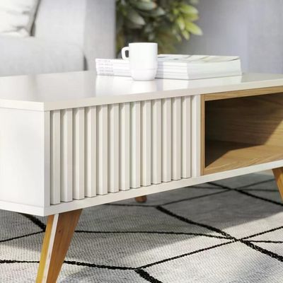 Mesa De Centro Para Sala Jeri Off White Freijo Clb Off White