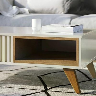 Mesa De Centro Para Sala Jeri Off White Freijo Clb Off White