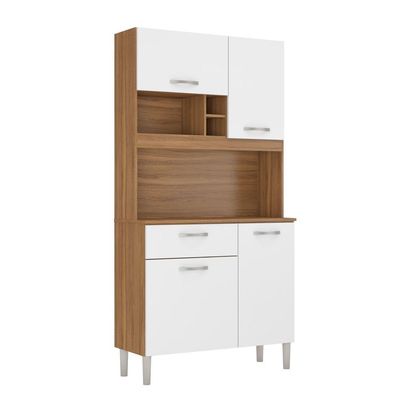 Kit Cozinha Alícia 4 Portas 1 Gaveta Amendola Branco