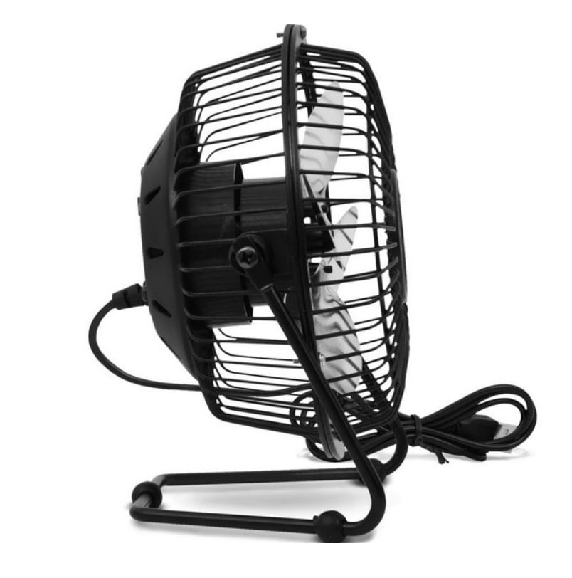 Mini Ventilador USB Compacto de Mesa para PC Notebook Preto