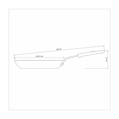 Frigideira Tramontina Profissional em Ferro  26 cm 1,7 L