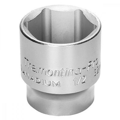 Soquete Sextavado em Aço Cromo Vanadio 11 mm - Encaixe 1/2" Tramontina PRO