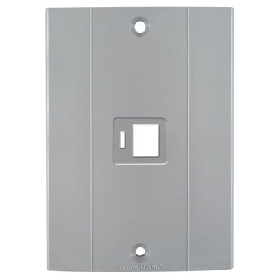 Tampa com suporte para 1 tomada RJ 45 para conduletes Plastibox