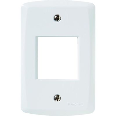 Placa 2 Postos Juntos 4x2 Tramontina Lux Branca