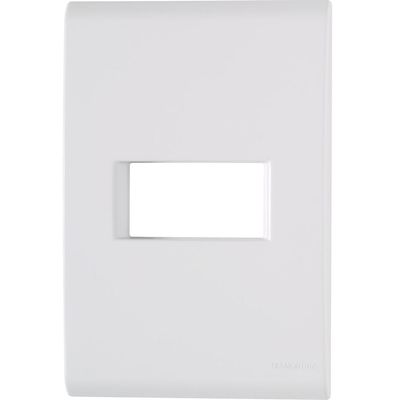 Placa 1 Posto Horizontal 4x2 Tramontina Liz Branca