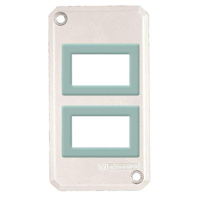 Tampa para condulete 1" com 2  postos horizontal para sistema modular