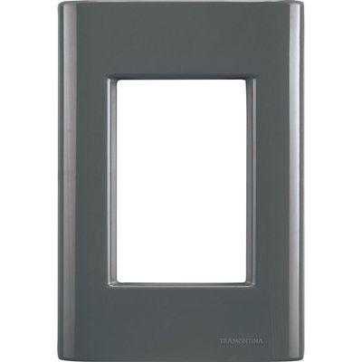 Placa 3 Postos 4x2 Tramontina Giz Grafite