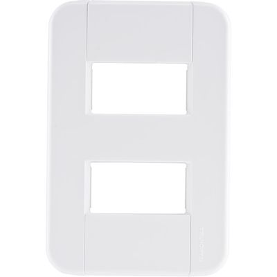 Placa 2 Postos Afastados 4x2 Tramontina Tablet Branca