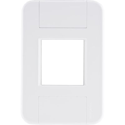 Placa 2 Postos Juntos 4x2 Tramontina Tablet Branca