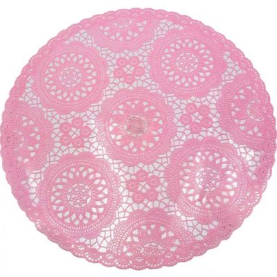 Jogo americano renda redondo 38 cm em PVC Transparente