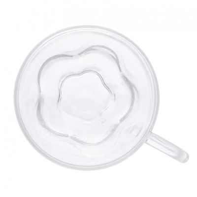 Jogo de Xícaras de Café Parede Dupla Flor Hibisco 75 ml Lyor