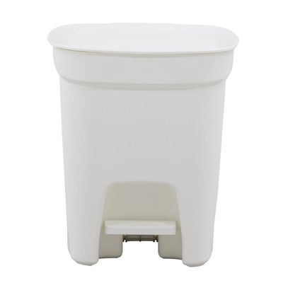 Lixeira Tramontina Compact 7L em Polipropileno Branco com Haste em Aço Galvanizado