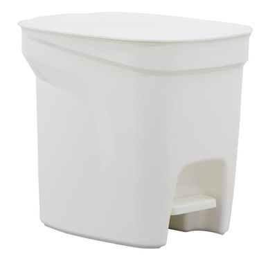 Lixeira Tramontina Compact 7L em Polipropileno Branco com Haste em Aço Galvanizado