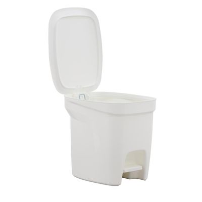Lixeira Tramontina Compact 7L em Polipropileno Branco com Haste em Aço Galvanizado