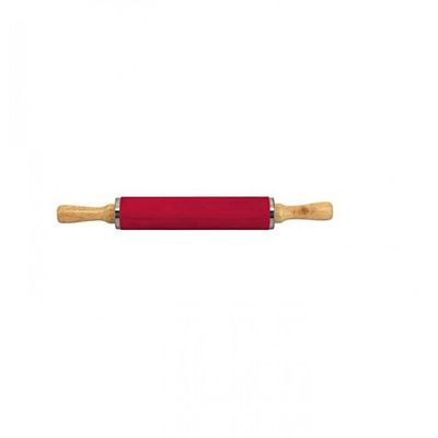 Rolo de Massa 43cm Silicone e madeira  Vermelho - GS