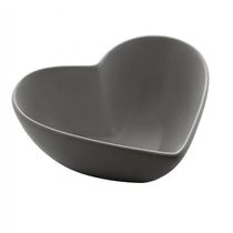 Bowl Petisqueira Coração de Ceramica Heart Cinza 18cm - Lyor