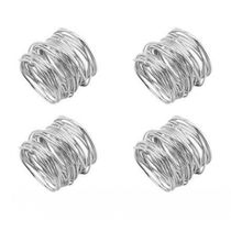 Conjunto de 4 Aneis para Guardanapo em Aço 4cm Lyor