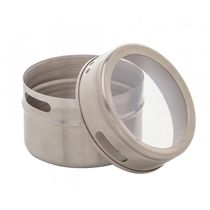 Conjunto Porta Tempero 6 Peças Inox Suporte Magnético - Lyor