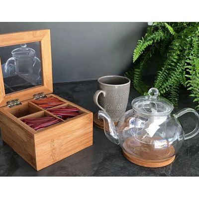 Chaleira Vidro Resistente ao Calor c/ Infusor de Chá - Lyor