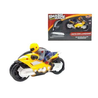 Smash Race Moto Com Lançador Cor Sortida - Toyng