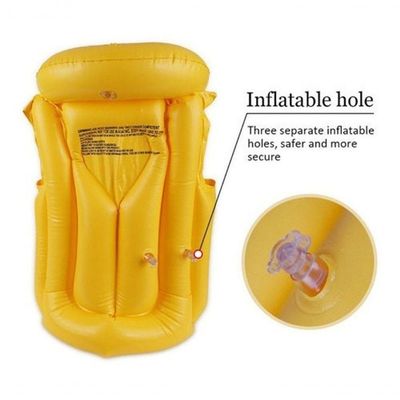Colete Inflável Infantil Boia Amarelo - Art Summer