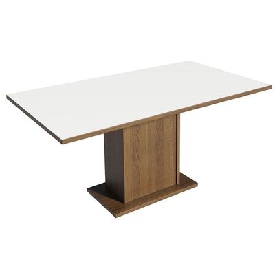 Conjunto Sala De Jantar Mesa Tampo De Madeira 6 Cadeiras
