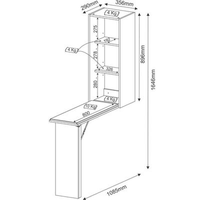 Tábua De Passar Roupa Retrátil Com Armário Cr30010 Branca