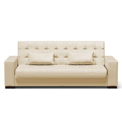 Sofá Cama 02 Lugares Lisboa Corino - D'Rossi Cor Bege