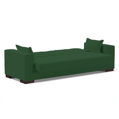 Sofá Cama 02 Lugares Lisboa Veludo - D'Rossi Cor Verde