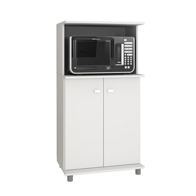 Balcão Para Forno E Microondas Com 2 Portas Cr20007 Branco