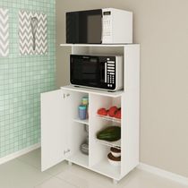 Balcão Fruteira Forno E Microondas 1 Porta Cr20002 Branco