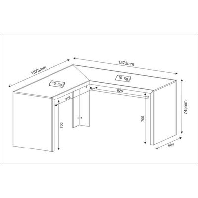 Escrivaninha/Mesa Escritório De Canto Cr25024 Amendoa
