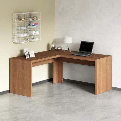 Escrivaninha/Mesa Escritório De Canto Cr25024 Amendoa