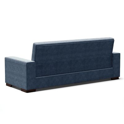 Sofá Cama 2 Lugares Para Sala De Estar Suede Azul Marinho