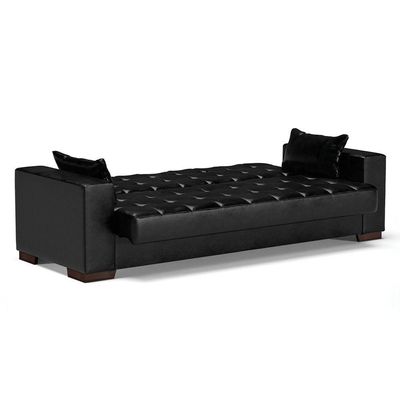 Sofá Cama 02 Lugares Lisboa Corano - D'Rossi Cor Preto