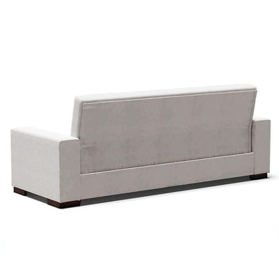 Sofá Cama 02 Lugares Lisboa Veludo - D'Rossi Cor Cinza